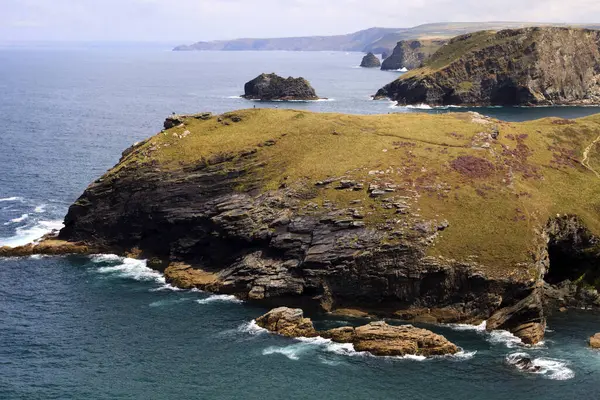 Tintagel Inglaterra Reino Unido Agosto 2015 Costa Tintagel Cornwall Reino —  Fotos de Stock