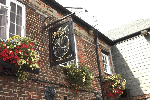 Padstow Inglaterra Reino Unido Agosto 2015 Pub Sign Padstow Cornwall — Foto de Stock