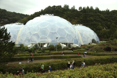 St. Austell (England), UK - August 14, 2015: Eden Project garden, St. Austell, Cornwall, England, United Kingdom.