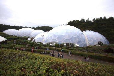 St. Austell (England), UK - August 14, 2015: Eden Project garden, St. Austell, Cornwall, England, United Kingdom.