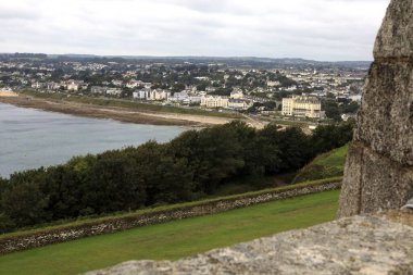 Falmouth (England), UK - August 15, 2015: A view of Pendennis castle and park, Falmouth, Cornwall, England, United Kingdom.