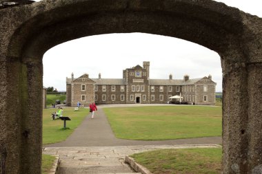 Falmouth (England), UK - August 15, 2015: A view of Pendennis castle and park, Falmouth, Cornwall, England, United Kingdom.