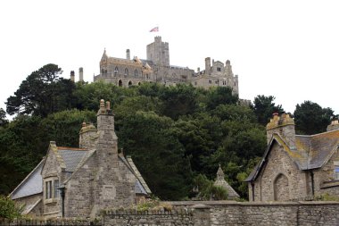 St Michael's Mount (England), UK - August 16, 2015: A view of St Michael's Mount abbey, Cornwall, England, United Kingdom.
