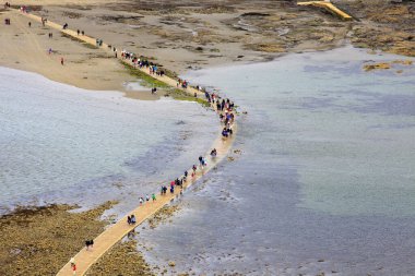 St Michael's Mount (England), UK - August 16, 2015: A view from St Michael's Mount abbey, Cornwall, England, United Kingdom.