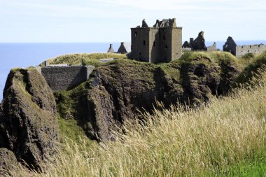 Stonehaven (Scotland), UK - August 01, 2018: Dunnottar castle, Scotland, Highlands, United Kingdom