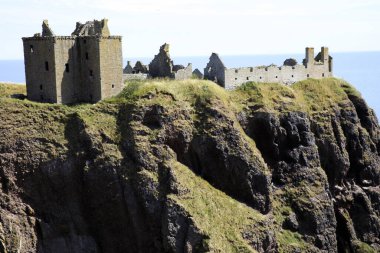 Stonehaven (Scotland), UK - August 01, 2018: Dunnottar castle, Scotland, Highlands, United Kingdom