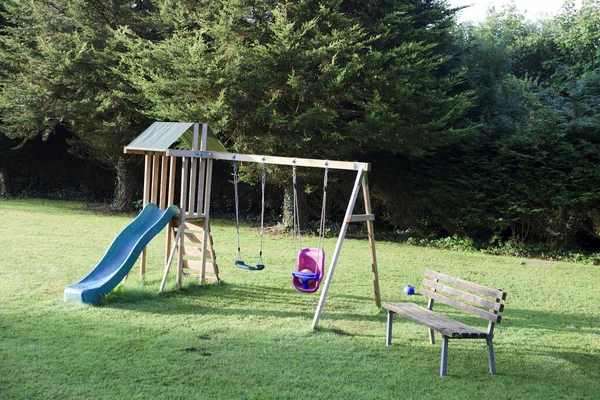 Looe England August 2015 Swing Bench Looe Park Cornwall United — Stockfoto