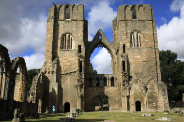 Elgin (Scotland), UK - August 01, 2018: Ruins of Elgin Cathedral, Elgin, Moray, Grampian, Scotland, Highlands, United Kingdom