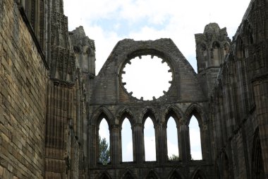 Elgin (Scotland), UK - August 01, 2018: Ruins of Elgin Cathedral, Elgin, Moray, Grampian, Scotland, Highlands, United Kingdom