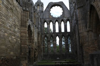 Elgin (Scotland), UK - August 01, 2018: Ruins of Elgin Cathedral, Elgin, Moray, Grampian, Scotland, Highlands, United Kingdom