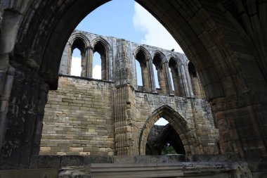 Elgin (Scotland), UK - August 01, 2018: Ruins of Elgin Cathedral, Elgin, Moray, Grampian, Scotland, Highlands, United Kingdom