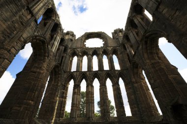 Elgin (Scotland), UK - August 01, 2018: Ruins of Elgin Cathedral, Elgin, Moray, Grampian, Scotland, Highlands, United Kingdom