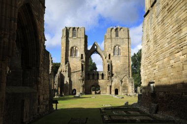 Elgin (Scotland), UK - August 01, 2018: Ruins of Elgin Cathedral, Elgin, Moray, Grampian, Scotland, Highlands, United Kingdom