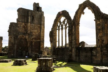 Elgin (Scotland), UK - August 01, 2018: Ruins of Elgin Cathedral, Elgin, Moray, Grampian, Scotland, Highlands, United Kingdom