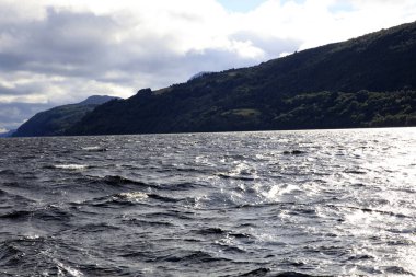 Loch Ness (Scotland), UK - August 02, 2018: Loch Ness lake, Scotland, Highlands, United Kingdom