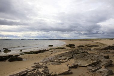 Dornoch (Scotland), UK - August 03, 2018: Dornoch Beach, Dornoch, Scotland, Highlands, United Kingdom