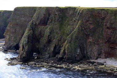 Duncansby (Scotland), UK - August 03, 2018: The Duncansby stacks, duncansby head, Scotland, Highlands, United Kingdom
