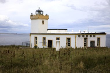 Duncansby (Scotland), UK - August 03, 2018: A lighthouse near duncansby head, Scotland, Highlands, United Kingdom