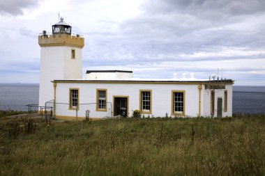 Duncansby (Scotland), UK - August 03, 2018: A lighthouse near duncansby head, Scotland, Highlands, United Kingdom