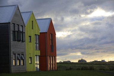 John O'Groats (Scotland), UK - August 04, 2018: Colorful houses at John O'Groats, Caithness, Scotland, Highlands, United Kingdom
