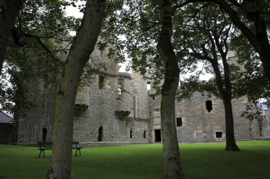 Kirkwall - Orkney (İskoçya), Uk - 06 Ağustos 2018: Bishop & Earls Palace, Kirkwall, Orkney, İskoçya, İskoçya, Birleşik Krallık 