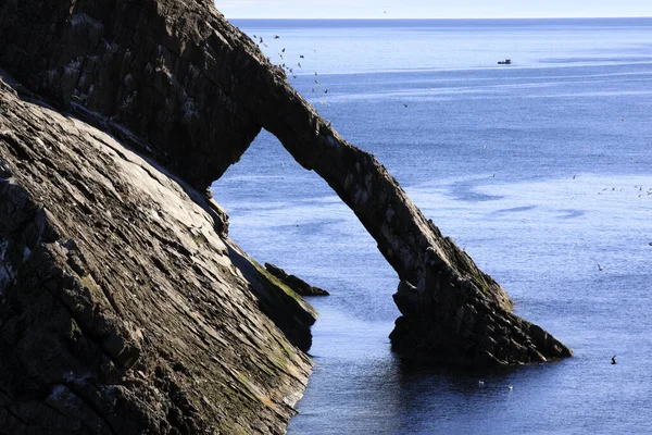 Portknockie Scotland August 2018 Bow Fiddle Rock Sea Arch Portknockie — Stok fotoğraf