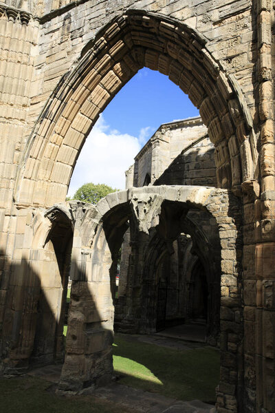 Elgin (Scotland), UK - August 01, 2018: Ruins of Elgin Cathedral, Elgin, Moray, Grampian, Scotland, Highlands, United Kingdom