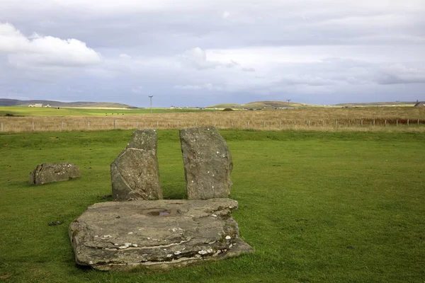 Stennessl Orkney Scotland August 2018 Standing Stones Stenness Neolithic Megaliths — 图库照片