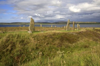 Brodgar - Orkney (İskoçya), Uk - 06 Ağustos 2018: Brodgar, Orkney, İskoçya, İskoçya, İskoçya, Birleşik Krallık 