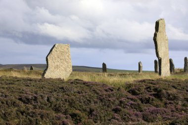 Brodgar - Orkney (Scotland), UK - August 06, 2018: Ring of standing stones at Brodgar, Orkney, Scotland, Highlands, United Kingdom  clipart