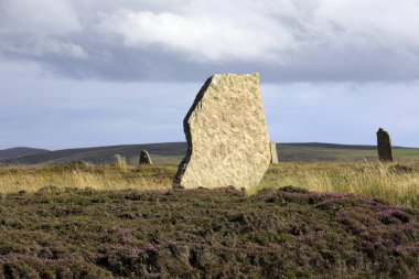 Brodgar - Orkney (Scotland), UK - August 06, 2018: Ring of standing stones at Brodgar, Orkney, Scotland, Highlands, United Kingdom  clipart