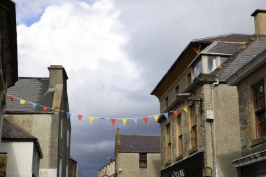 Kirkwall - Orkney (İskoçya), Uk - 07 Ağustos 2018: Kirkwall köyü, İskoçya, İskoçya, Birleşik Krallık 