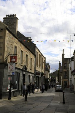 Kirkwall - Orkney (İskoçya), Uk - 07 Ağustos 2018: Kirkwall köyü, İskoçya, İskoçya, Birleşik Krallık 