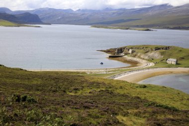 İskoçya, Uk - 11 Ağustos 2018: İskoçya, İskoçya, İskoçya, Birleşik Krallık kıyı şeridi manzarası