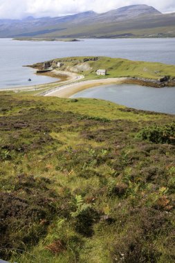 İskoçya, Uk - 11 Ağustos 2018: İskoçya, İskoçya, İskoçya, Birleşik Krallık kıyı şeridi manzarası