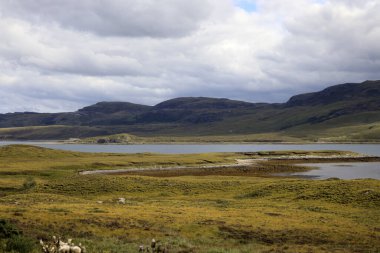 (İskoçya, Uk - 11 Ağustos 2018: İskoçya, İskoçya, İskoçya, İngiltere 'nin tipik manzarası
