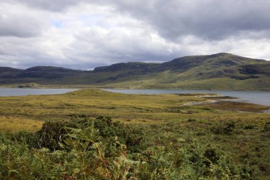 (İskoçya, Uk - 11 Ağustos 2018: İskoçya, İskoçya, İskoçya, İngiltere 'nin tipik manzarası
