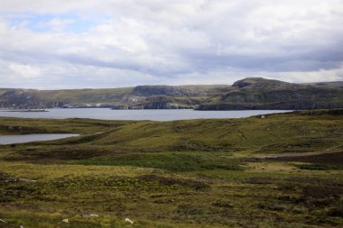 İskoçya, Uk - 11 Ağustos 2018: İskoçya, İskoçya, İskoçya, İngiltere 'nin tipik manzarası