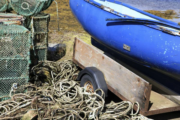 Orcades Écosse Royaume Uni Août 2018 Pots Pêche Homard Crabe — Photo