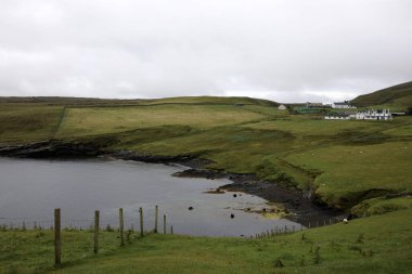 Portree - Skye Adası (İskoçya), Uk - 14 Ağustos 2018: Kilt Rock View Point, Portree, Skye Adası, Inner Hebrides, İskoçya, Birleşik Krallık