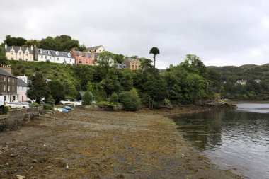 Portree - Skye Adası (İskoçya), Uk - 15 Ağustos 2018: Portree Manzarası, Skye Adası, İç Hebrides, İskoçya, Birleşik Krallık