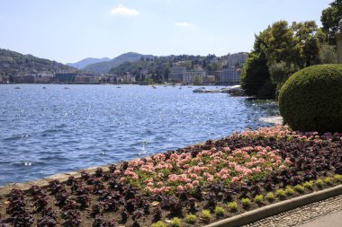 Lugano / İsviçre - 01 Haziran 2019: Ciani Park view, Lugano, İsviçre, Avrupa