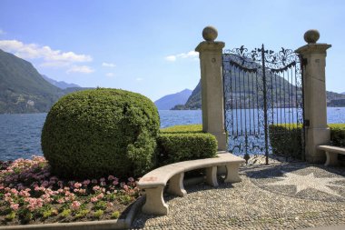 Lugano / İsviçre - 01 Haziran 2019: Ciani Park view, Lugano, İsviçre, Avrupa