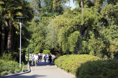 Lugano / İsviçre - 01 Haziran 2019: Ciani Park view, Lugano, İsviçre, Avrupa