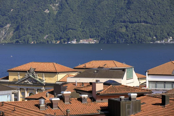 Lugano Ελβετία Ιουνίου 2019 Lugano Lake View San Lorenzo Church — Φωτογραφία Αρχείου