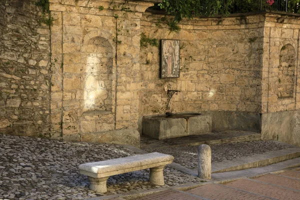 Lugano Zwitserland Juni 2019 Een Fontein Het Centrum Lugano Zwitserland — Stockfoto