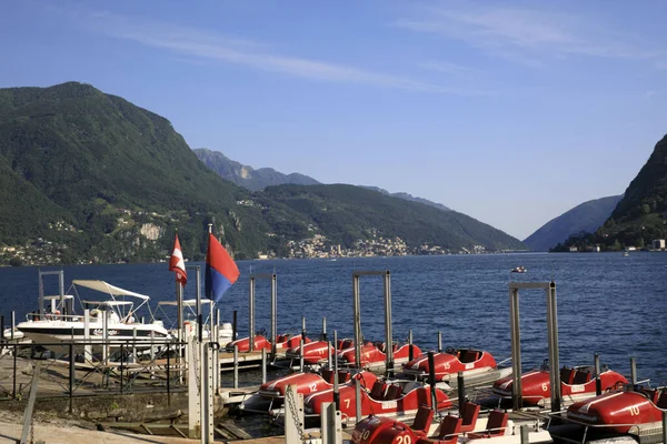 Lugano Switzerland June 2019 Lugano Lake View Lugano Switzerland Europe — Φωτογραφία Αρχείου