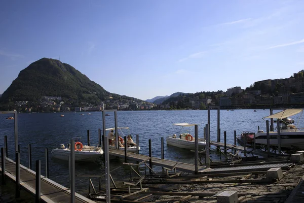 Lugano Switzerland June 2019 Lugano Lake View Lugano Switzerland Europe — Φωτογραφία Αρχείου