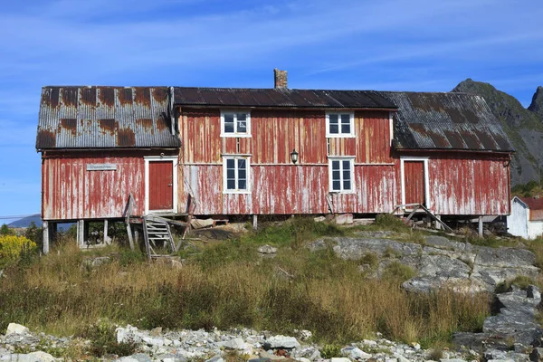 Islas Lofoten Noruega Agosto 2017 Casa Madera Tradicional Las Islas — Foto de Stock