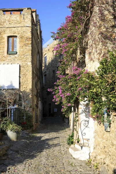 Bussana Vecchia Italien December 2017 Ett Typiskt Hus Och Gångväg — Stockfoto